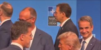 Greek Prime Minister Kyriakos  Mitsotakis crossed paths with former U.S. President Donald Trump at the NATO summit in The Hague